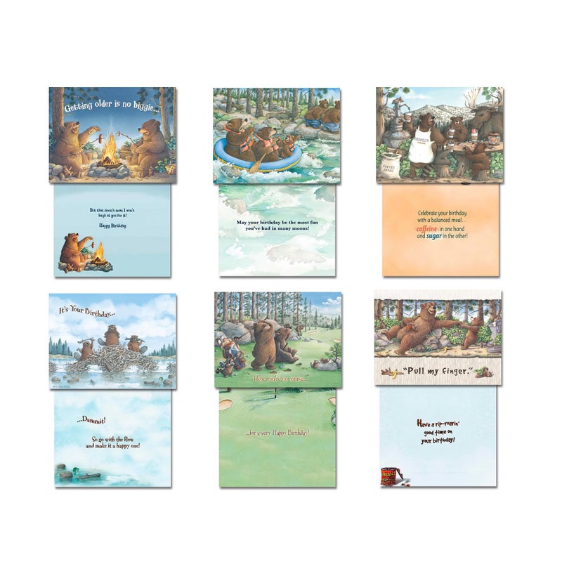 Leanin' Tree, Laughing Bear Art, Greeting Cards Assortment Box, Assorted Cards with Envelopes All Occasion, (20 Funny Cards, 22 Colorful Envelopes) - Image 4